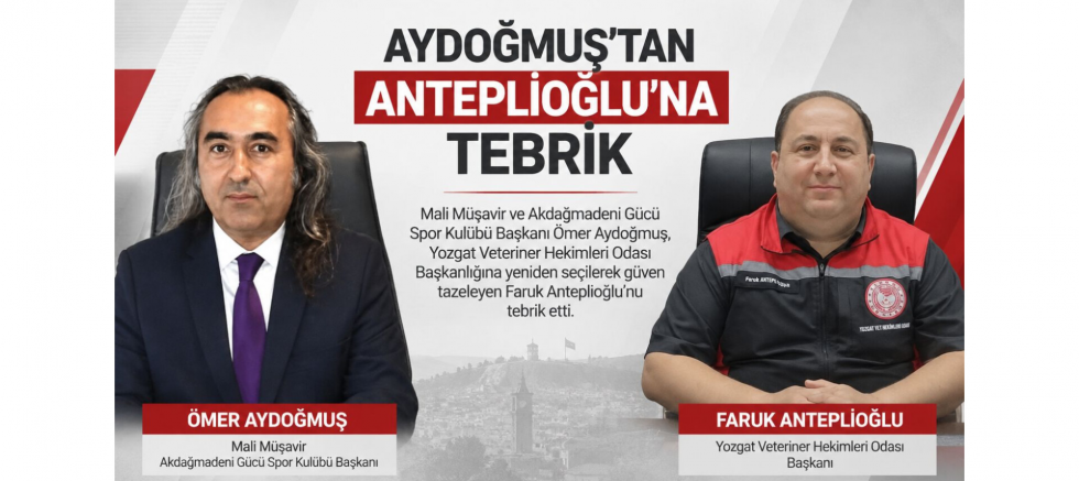 Aydoğmuş’tan Anteplioğlu’na Tebrik - GÜNDEM - İnternetin Ajansı