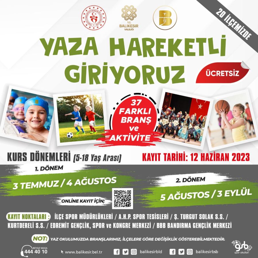 Yaz Spor Okulları’nda kayıtlar başladı